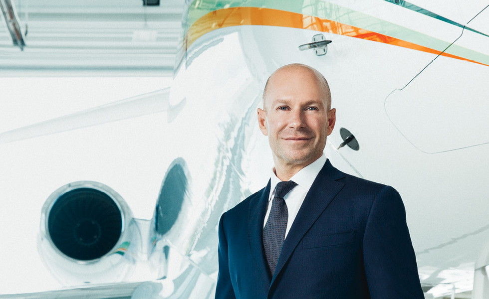 Porträt: Alain Bellemare, CEO Bombardier, Flugzeug