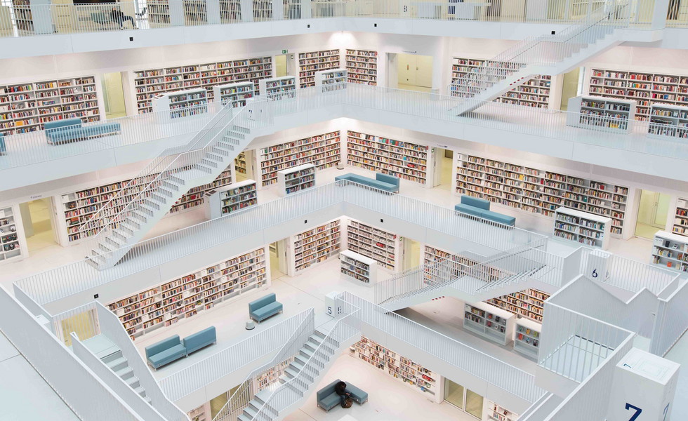 Library, Stuttgart, Stadtbibliothek, futuristisch, modern 2